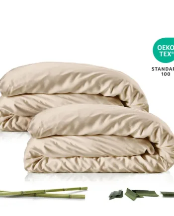 Bambus Dynebetræk   2 Stk   Spar 49 Kr    Champagne   140x200