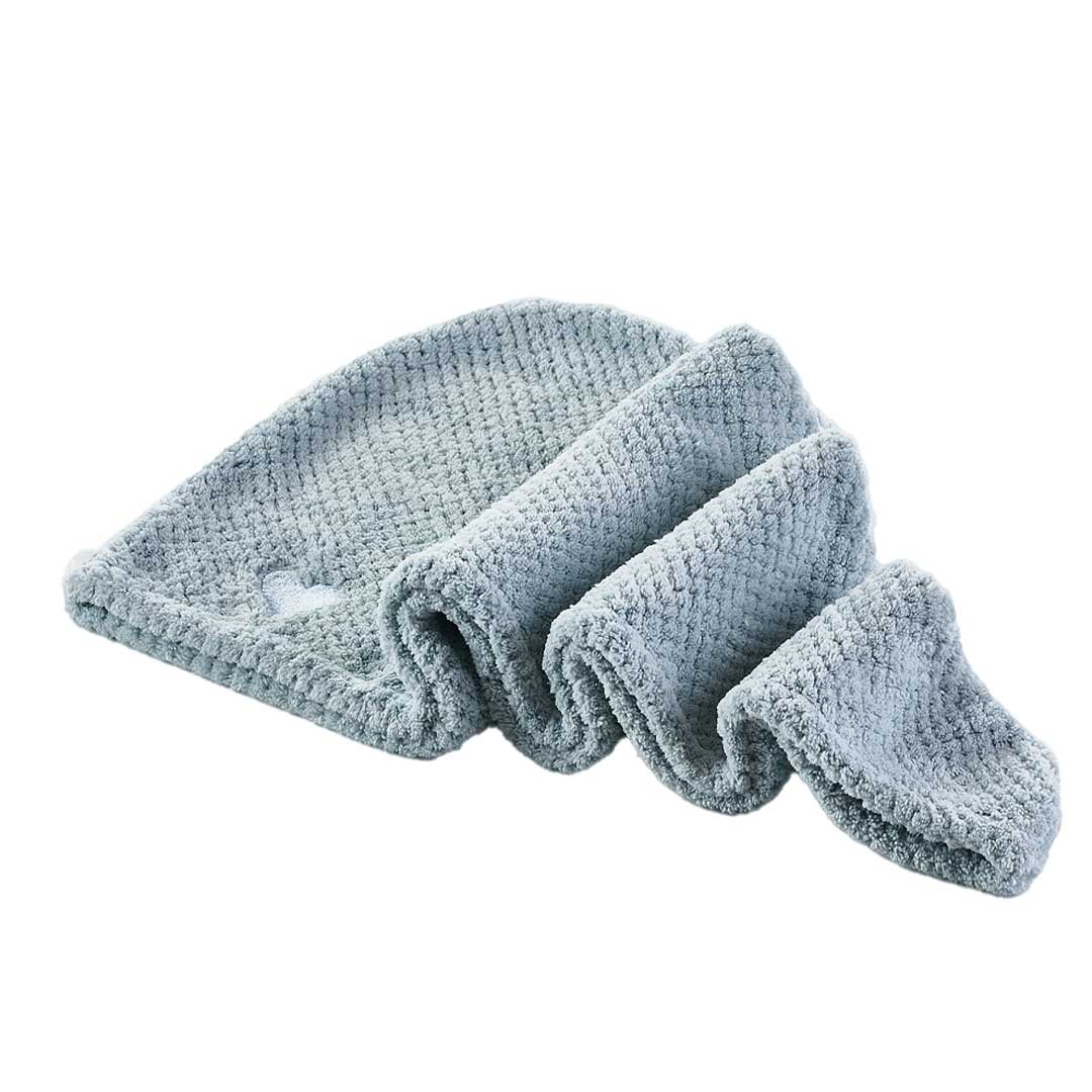 Mikrofiber Håndklæde Til Hår   Lyseblå