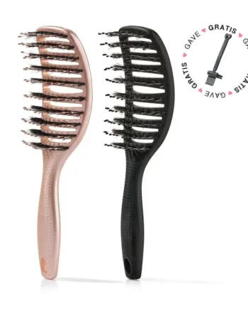 2 Stk  Curvy Brush   Gratis Gave   Shiny Rose   Soft Black  Spar 23    Gratis Cleaning Brush