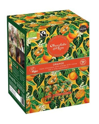 Chocolate And Love Orange Dispenser Box  120 X 5 5g Chokolader  ø  660g