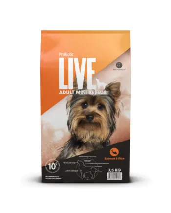7 5 Kg  Probiotic Live Adult Mini Breeds   Voksenfoder Laks Til Små Hunderacer