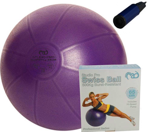 Pilates Bold   Træningsbold Pro   1 Pumpe  Lilla