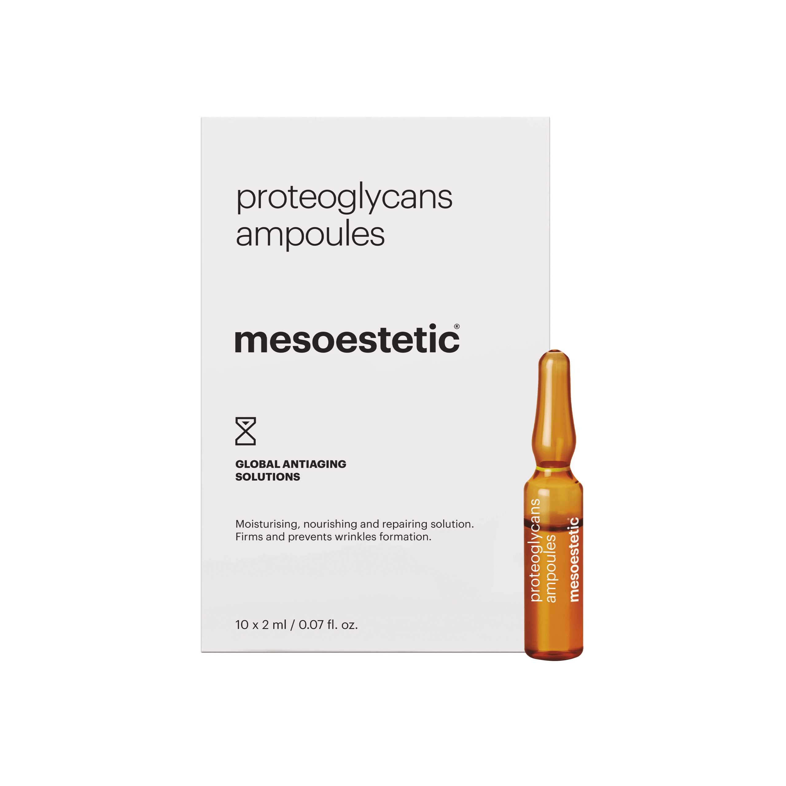 Mesoestetic Proteoglycans Ampoules Antiage Ampuller Med Fugtgivende Og Nærende Koncentrat 10 X 2 Ml Effektiv Behandling Af Tegn På Aldring
