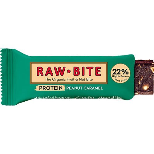 Rawbite Proteinbar Peanut Caramel økologisk   45 Gram