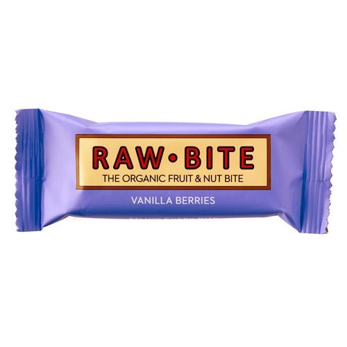 Rawbite Vanilla Berries ø Frugt  Og Nøddebar  50 G