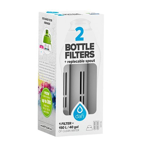 Refiller Filterflaske Antracit Grå 2 Stk Refiller   Mundstykke 1 Pk