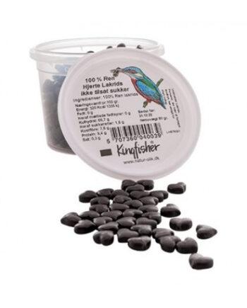 Kingfischer Ren Lakrids Hjerter 80 Gr