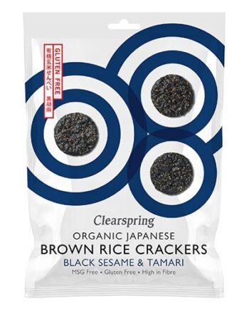 Rice Cracker Black Sesame økologisk   40 Gram