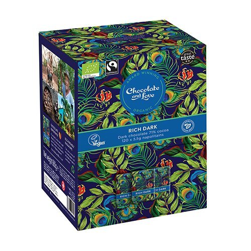 Chocolate And Love Rich Dark Dispenser 120x5 5g Chokolader  ø  660g