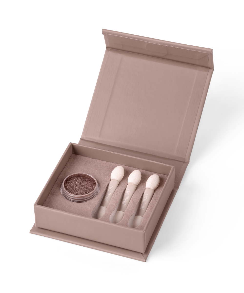 Naillak Chrome Powder Rose Inkl 3 Applikatorer