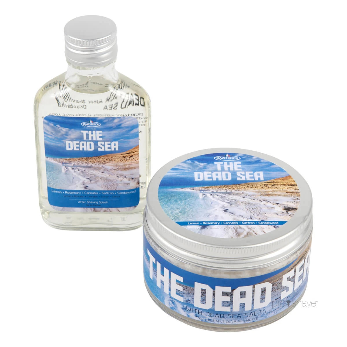 Razorock The Dead Sea Sæt  Barbersæbe Og Aftershave