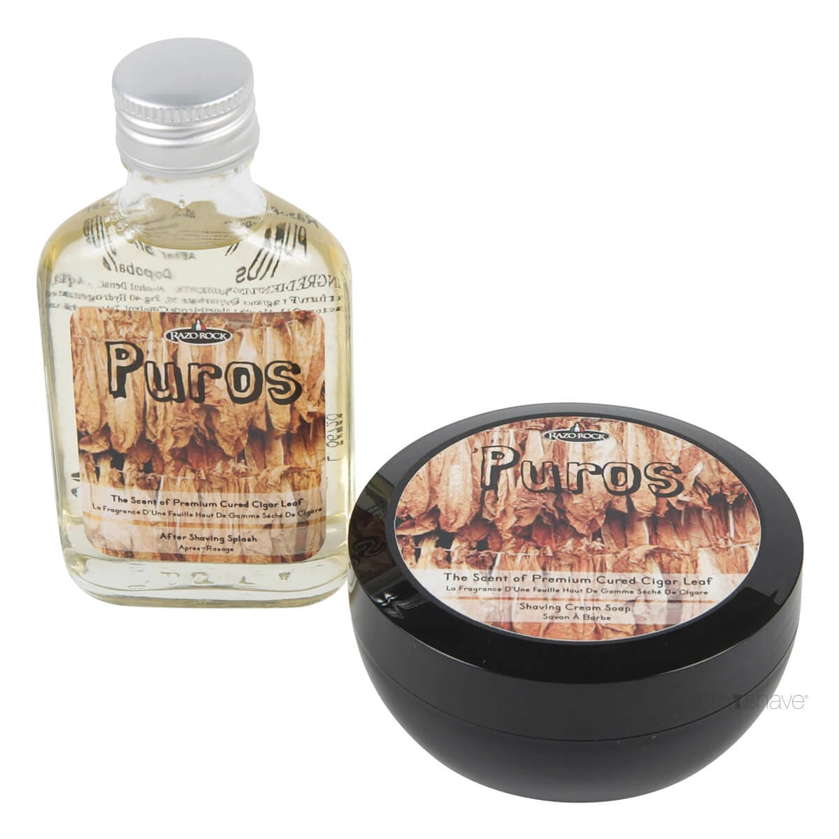Razorock Puros Sæt  Barbersæbe Og Aftershave