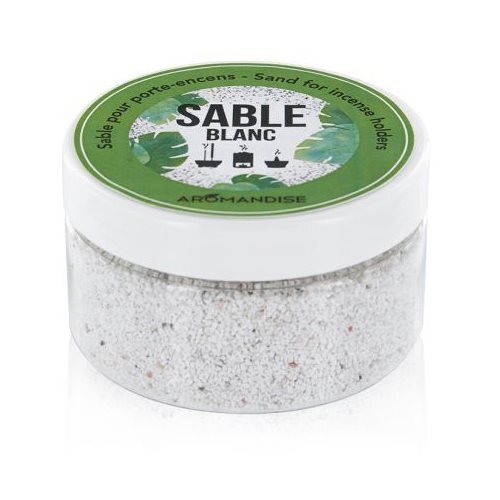 Aromandise Sand Til Røgelsesholder Hvid  100g