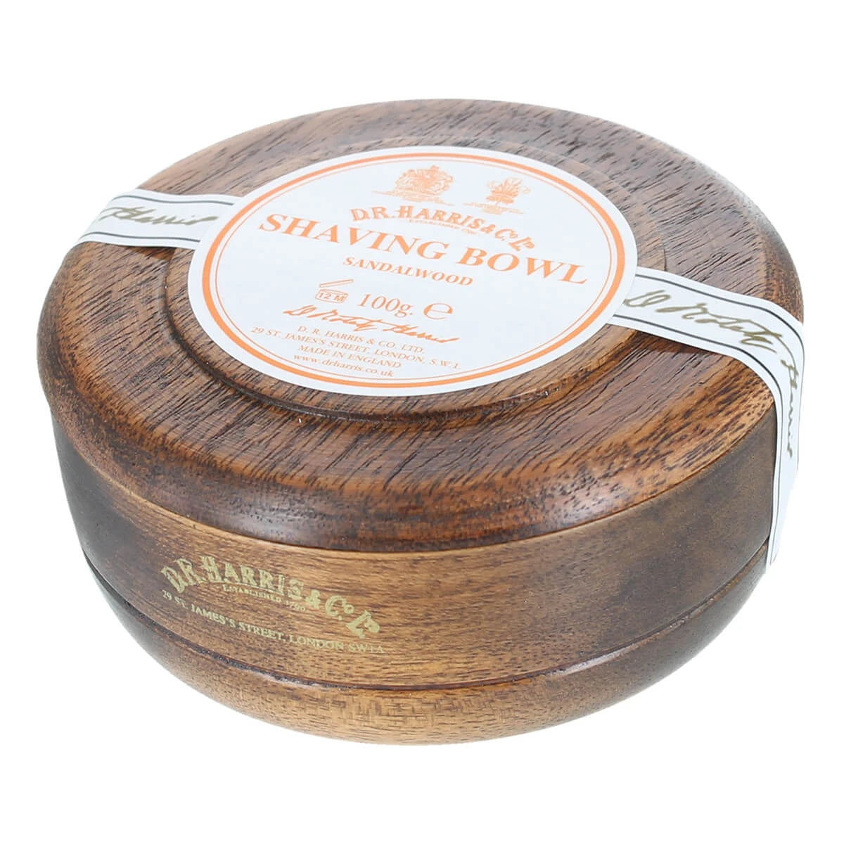 D R  Harris   Co  Ltd Sandeltræ Barbersæbe I Mahogni Træskål  100 Gr