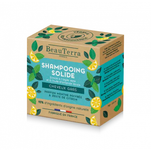 Beau Terra Shampoo Bar   Oily Hair  75g