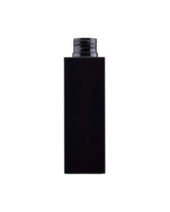 100 Ml  Sort Firkantet Plastflaske   Pet   24 410