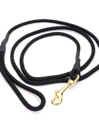Sort Hundesnor Med Karabinhage 8 Mm X 180 Cm