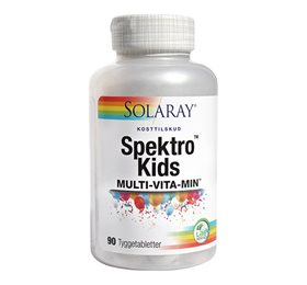 Solaray Spektro Kids Tyggetablet M  Bærsmag M  Naturlig Sødestof 90 Tab