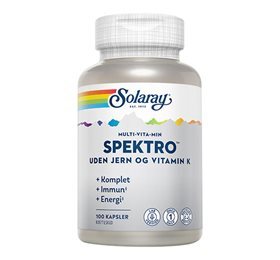 Solaray Spektro U  Jern Multi Vitamin 100 Kapsler