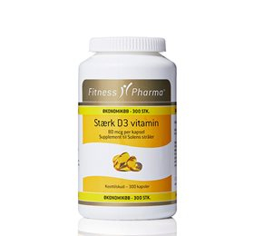 Fitness Pharma Stærk D3 Vitamin  Bull  300 Kap