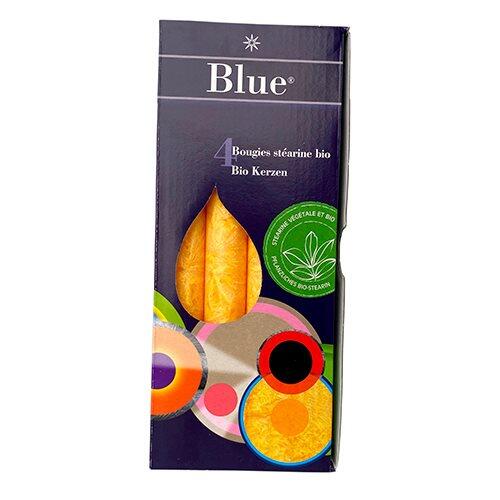 Blue Stearinlys Bio Gul 4 Stk