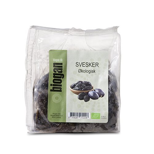Svesker U  Sten økologiske   250 Gram