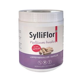 Sylliflor Psyllium Husks   Loppefrøskaller   500 Kap