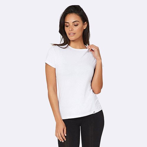 Boody T Shirt Dame Hvid Str  M Rund Hals  1stk