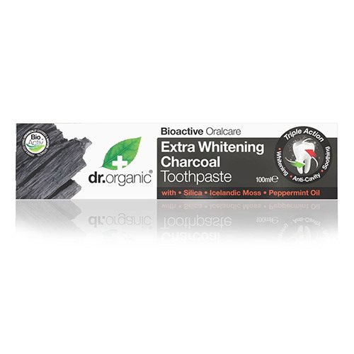 Tandpasta Extra Whitening Charcoal Dr  Organic   100 Ml