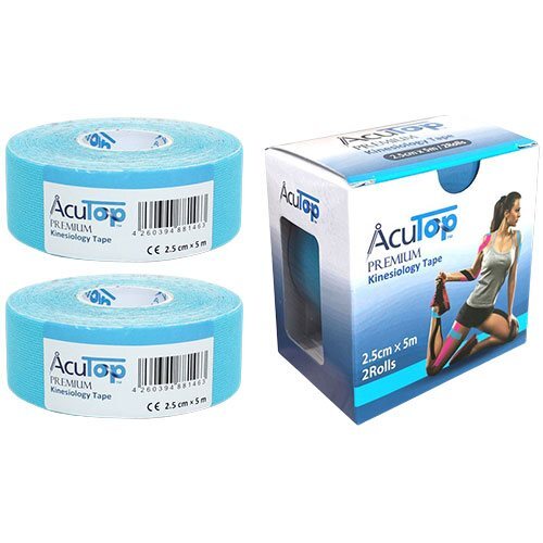 åcutop Terapeutisk Tape Blå 2 5cmx5 M 2 Ruller 1pk
