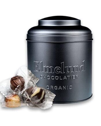 Elmelund Tin Sort 15 Stk Ass  Fyldte Chokolader ø  150g