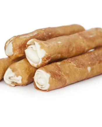 4 Stk Chicken Rolls 18 Cm   Oksehud Tyggeben Til Hunde
