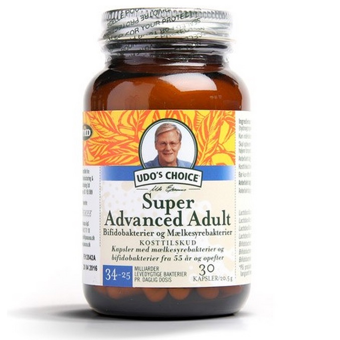 Udo S Mælkesyrebakterie Super Advanced Adult 55  30kap