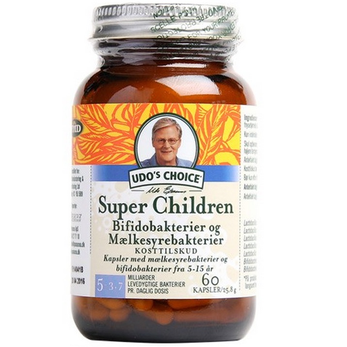 Udo S Choice Super Children Fra 5 15 år  Mælkesyrebakterier  60kap
