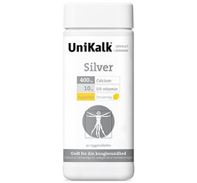 Unikalk Silver Tyggetabl  M  Ekstra D 90 Tab