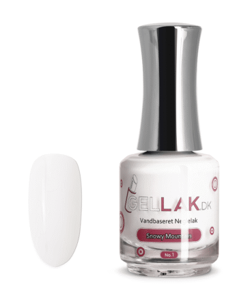 Hvid Vandbaseret Neglelak    Quot Snowy Mountain Quot  No  1   15 Ml   Gellak Dk