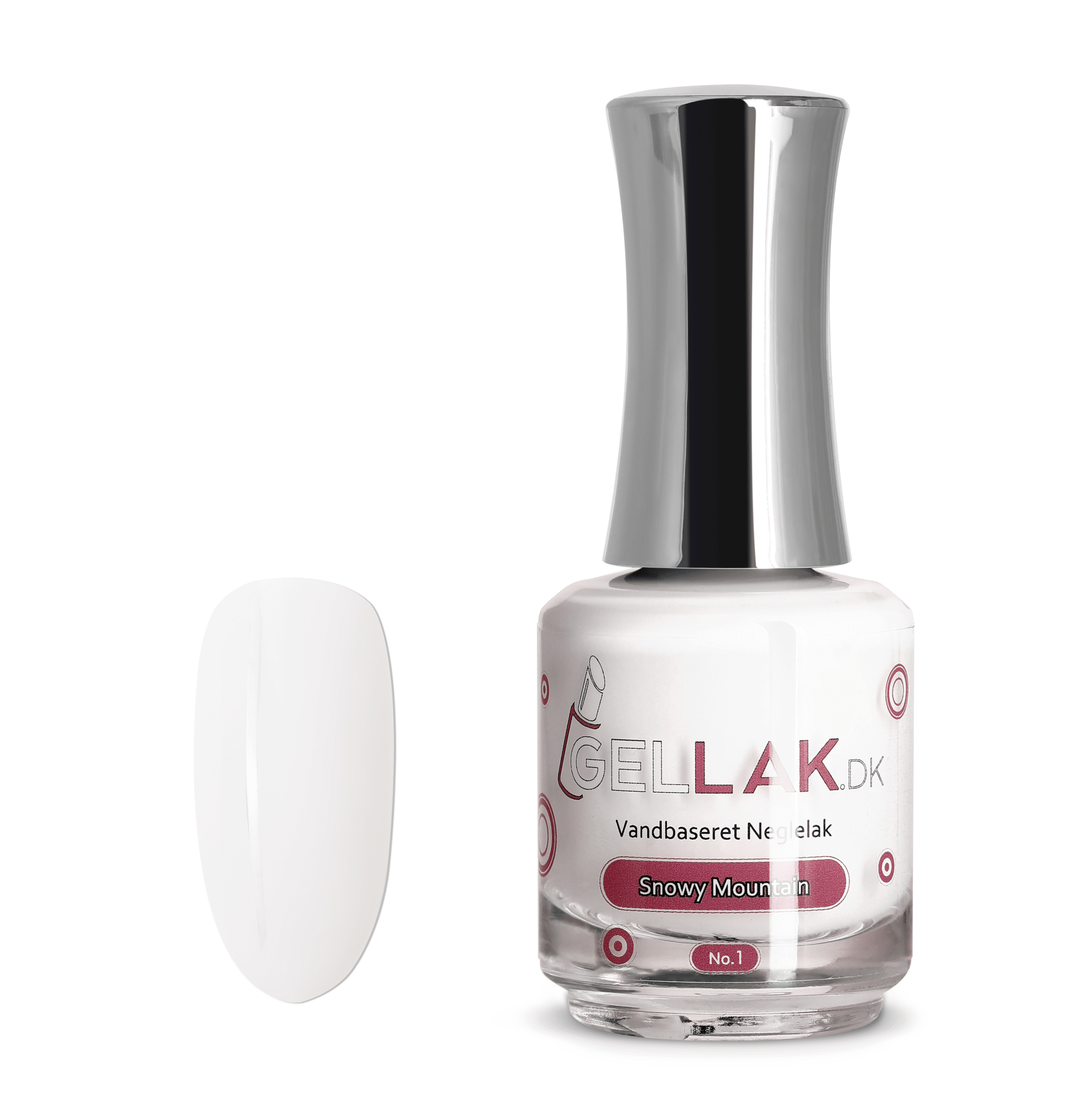 Hvid Vandbaseret Neglelak Quot Snowy Mountain Quot No 1 15 Ml Gellak Dk