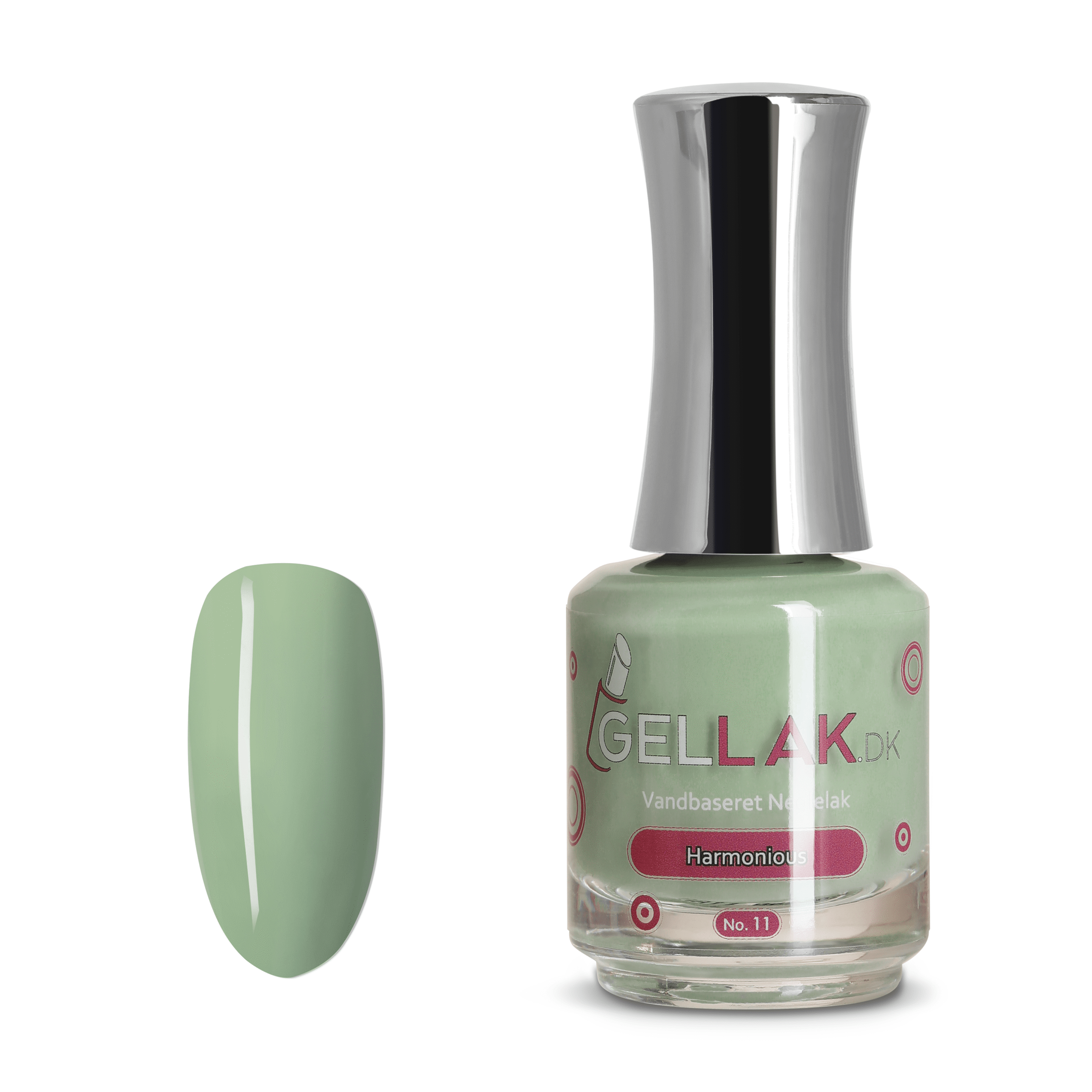 Grøn Vandbaseret Neglelak Quot Harmonious Quot No 11 15 Ml Gellak Dk
