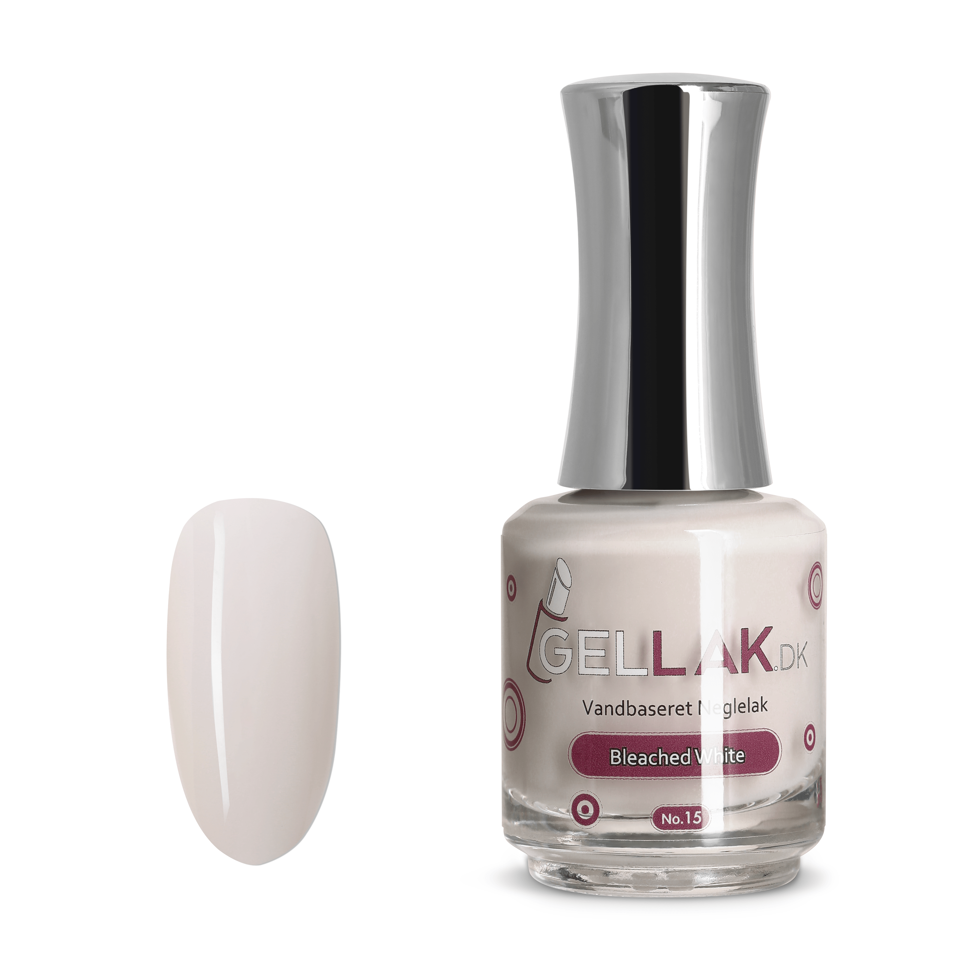 Nude Vandbaseret Neglelak    Quot Bleached White Quot  No  15   Gellak Dk