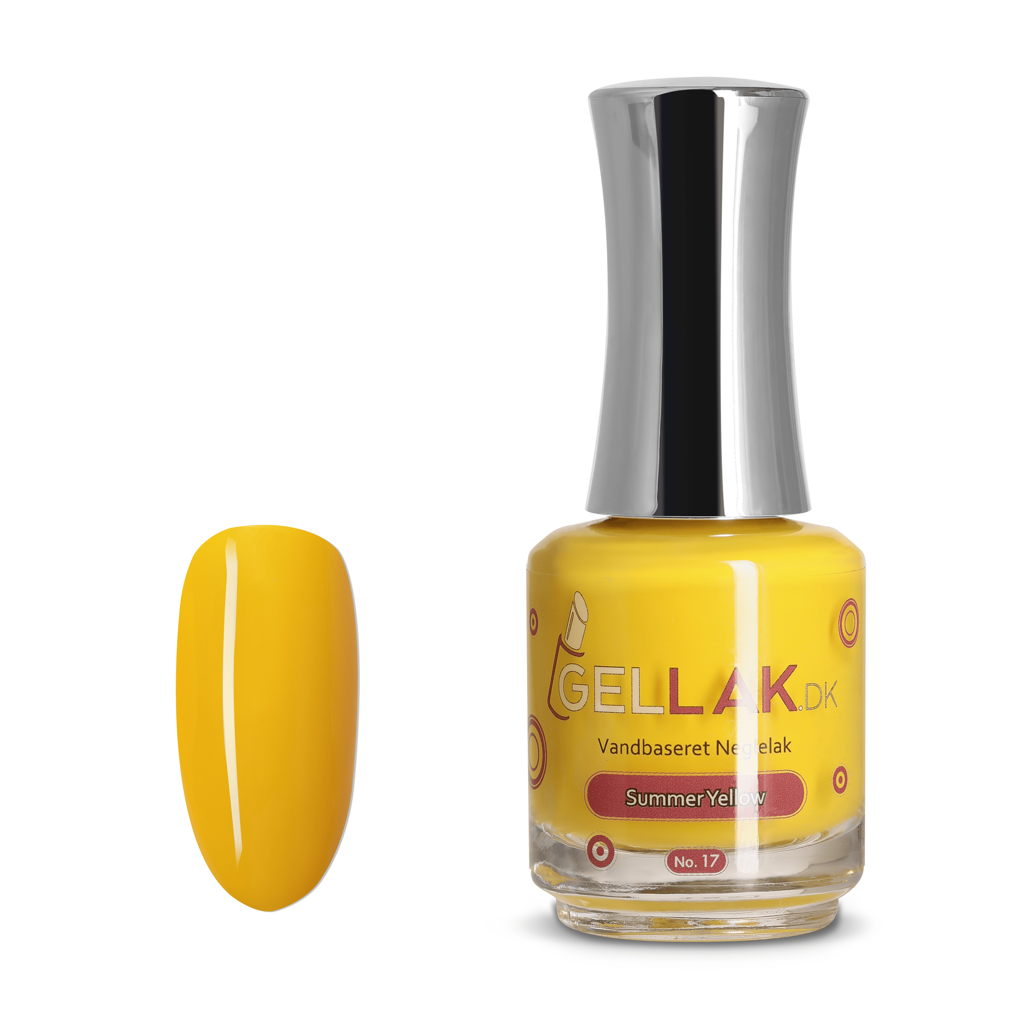 Gul Vandbaseret Neglelak    Quot Summer Yellow Quot  No  17   15 Ml   Gellak Dk