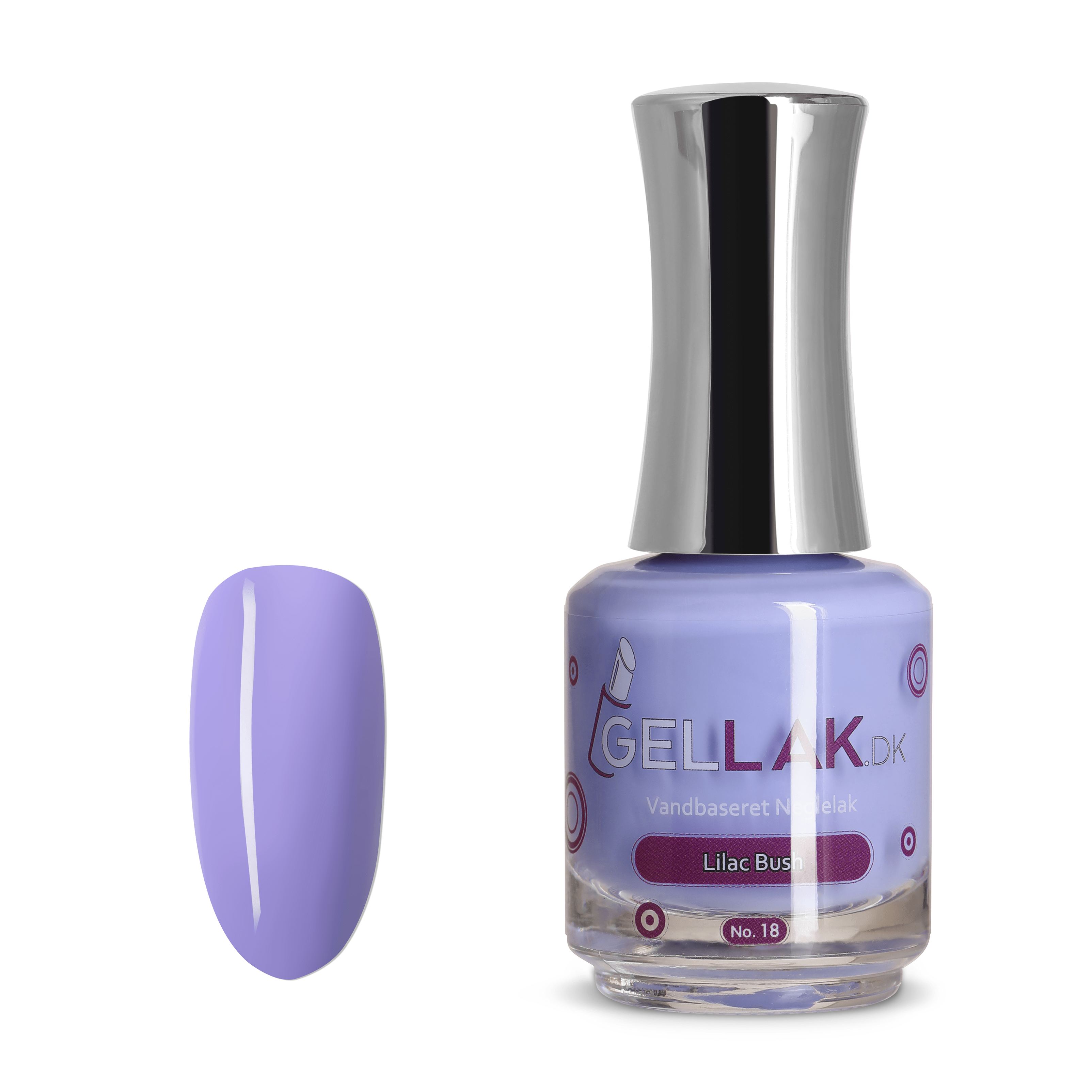 Gul Vandbaseret Neglelak    Quot Lilac Bush Quot  No  18   15 Ml   Gellak Dk