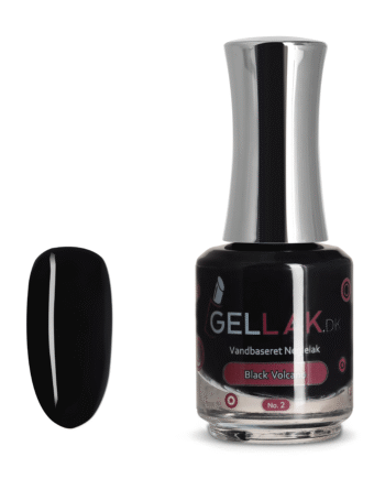 Sort Vandbaseret Neglelak    Quot Black Volcano Quot  No  2   15 Ml   Gellak Dk