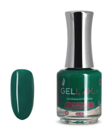 Grøn Vandbaseret Neglelak    Quot Storm Green Quot  No  20   15 Ml   Gellak Dk