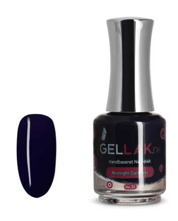 Blå Vandbaseret Neglelak    Quot Midnight Darkness Quot  No  20   Gellak Dk