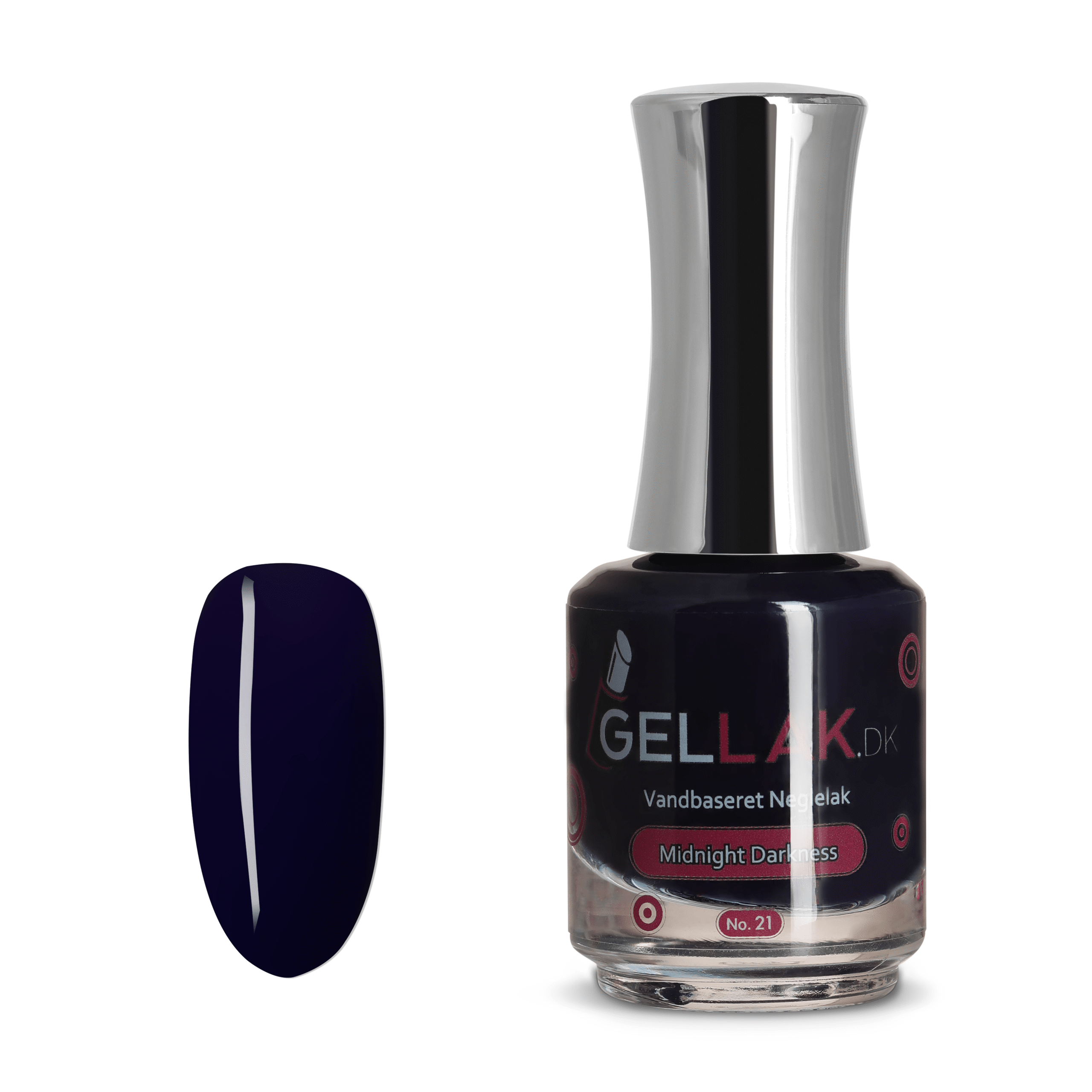 Blå Vandbaseret Neglelak Quot Midnight Darkness Quot No 20 Gellak Dk