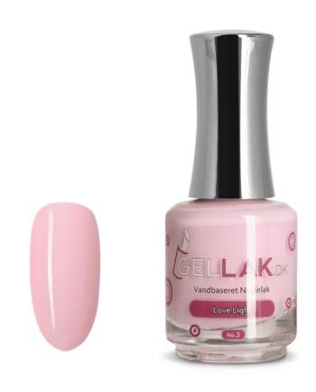 Lyserød Vandbaseret Neglelak    Quot Love Light Quot  No  3   15 Ml   Gellak Dk