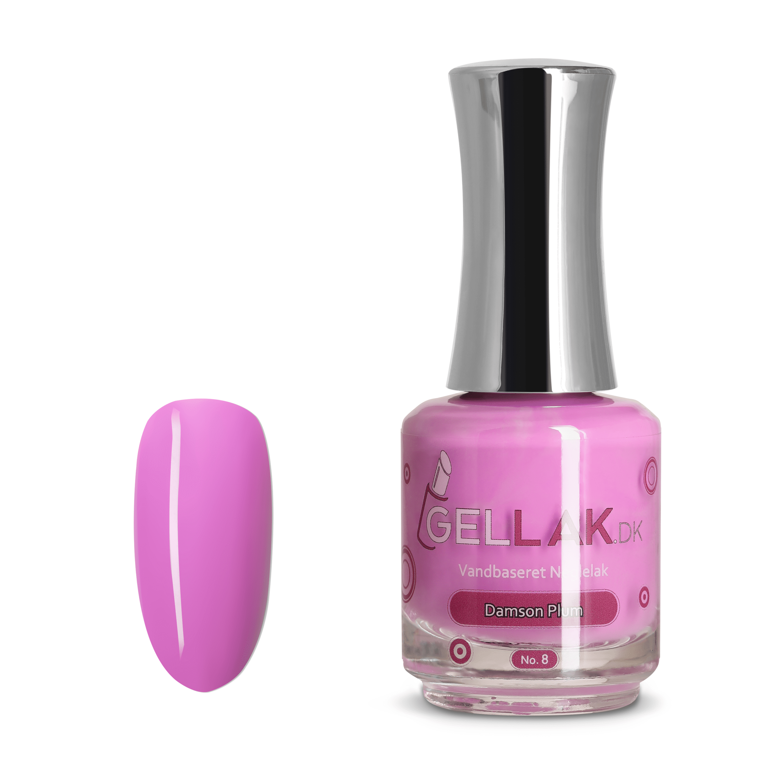 Pink Vandbaseret Neglelak Quot Damson Plum Quot No 8 15 Ml Gellak Dk