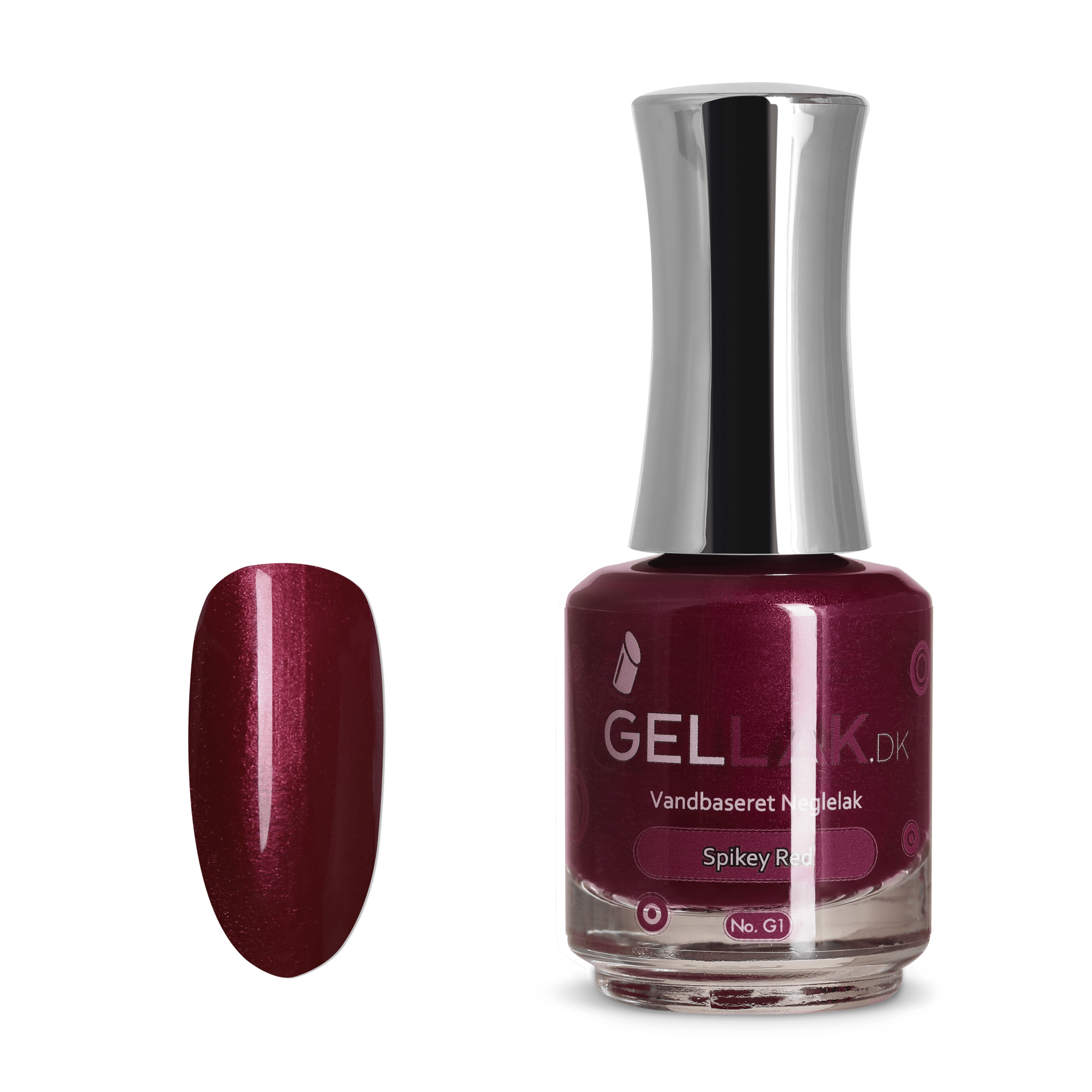 Rød Vandbaseret Neglelak Quot Spikey Red Quot No G1 15 Ml Gellak Dk
