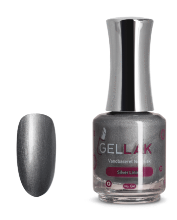 Sølv Vandbaseret Neglelak    Quot Silver Lining Quot  No  G4   15 Ml   Gellak Dk