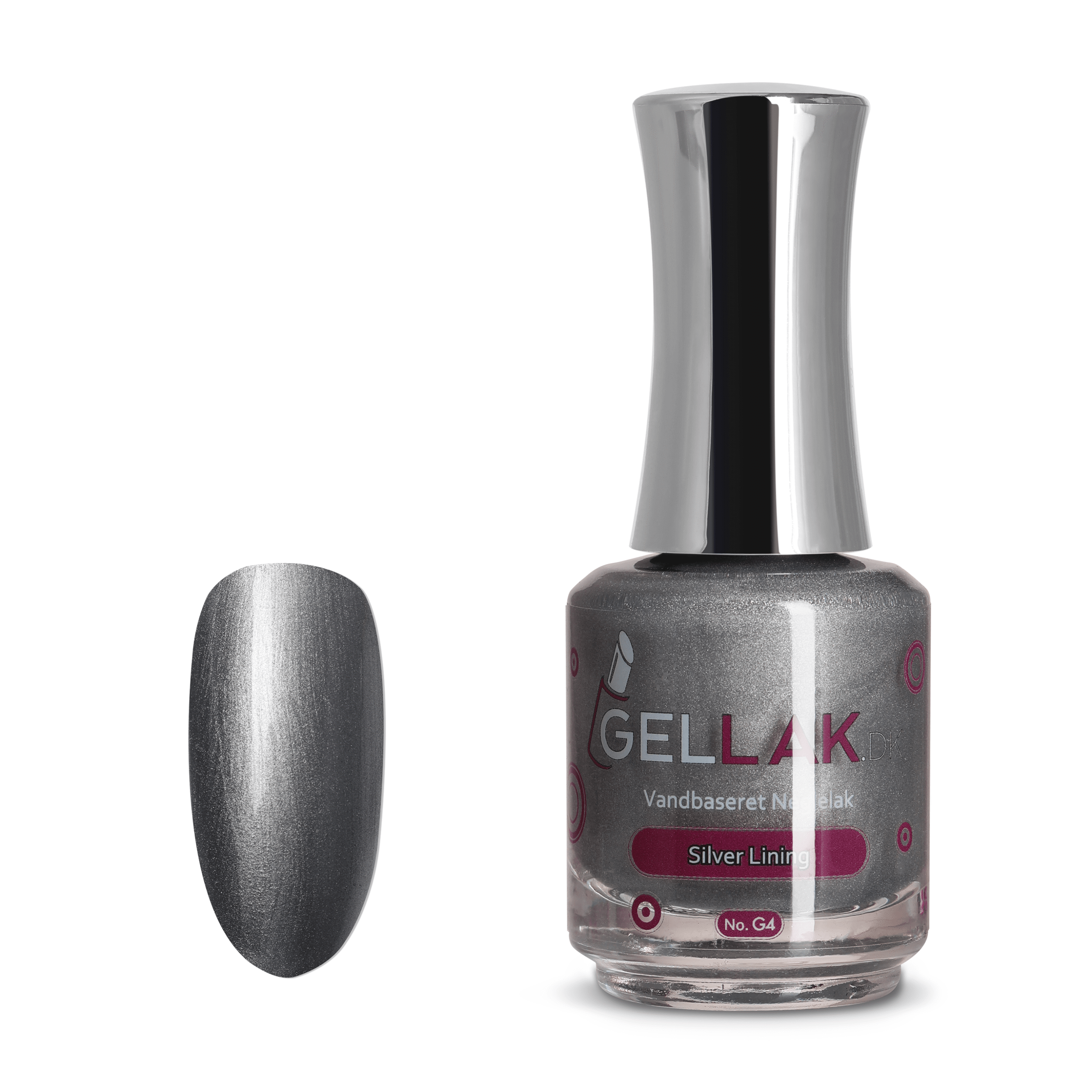 Sølv Vandbaseret Neglelak Quot Silver Lining Quot No G4 15 Ml Gellak Dk